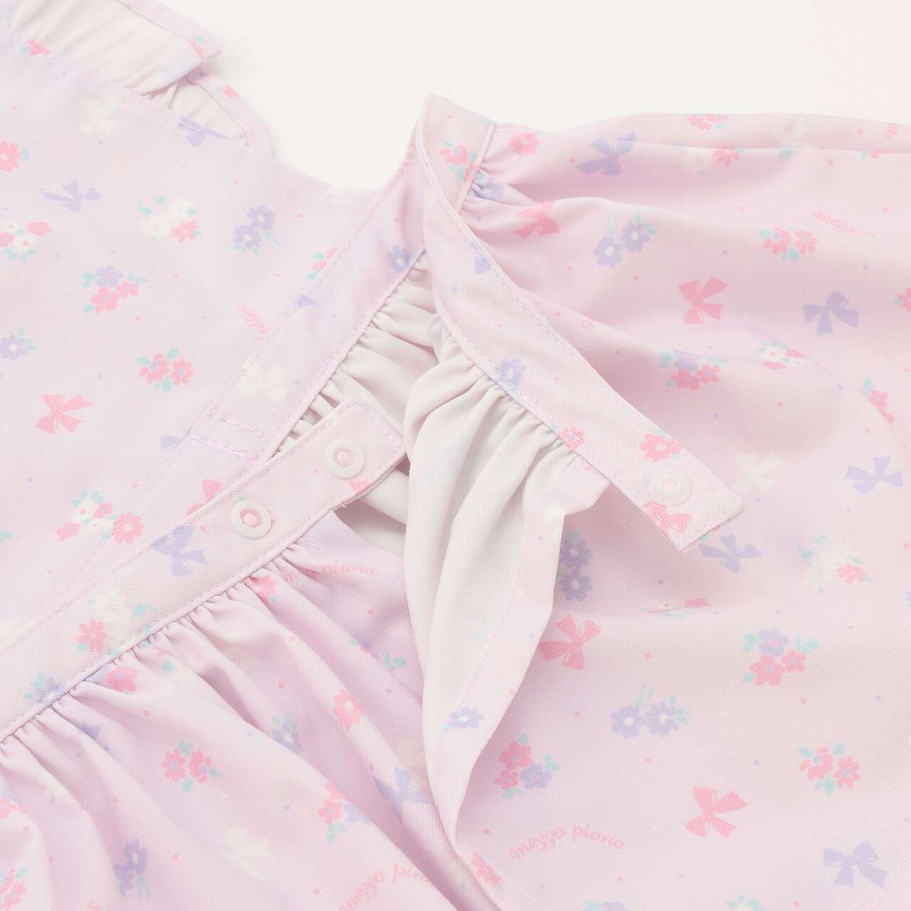 [Box Included] Flower Ribbon Pattern Apron & Headband Set,Off white, large image number 4