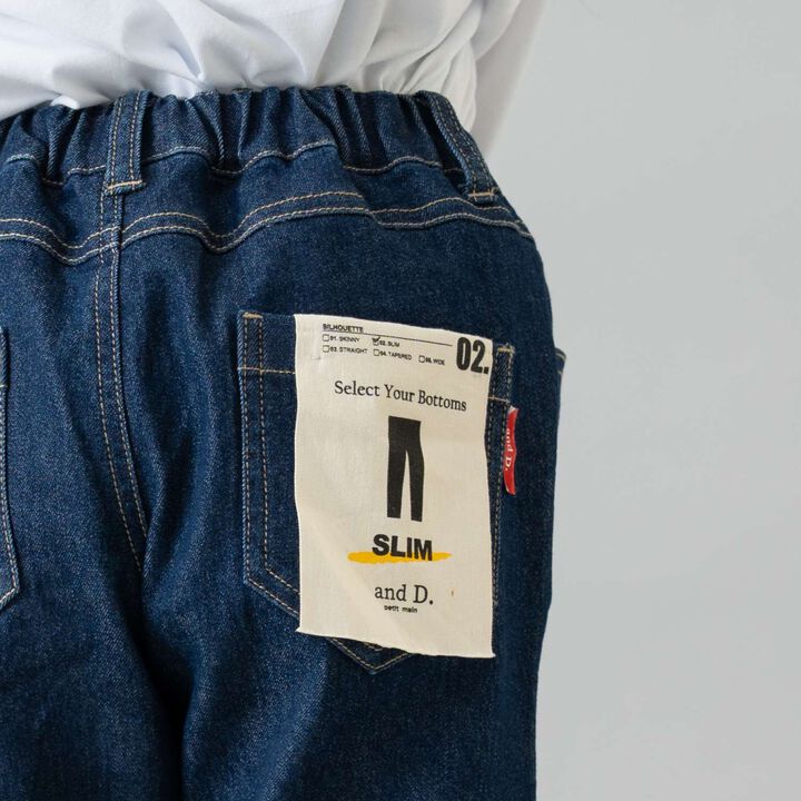 Denim Slim Straight Pants,Gray, medium image number 5