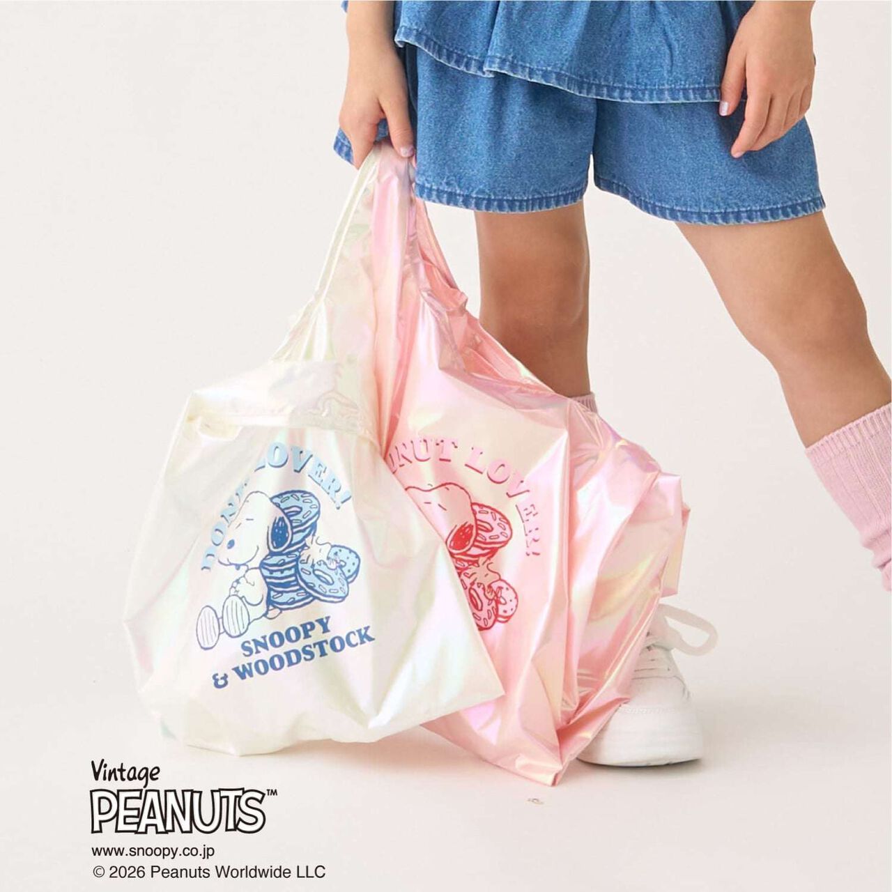 [SNOOPY] Metallic Tote Bag,Off white, large image number 3