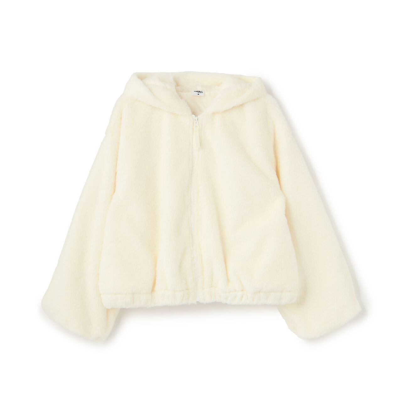 [milky coast] Cat Ear Fur Hoodie,Ivory, large image number 15