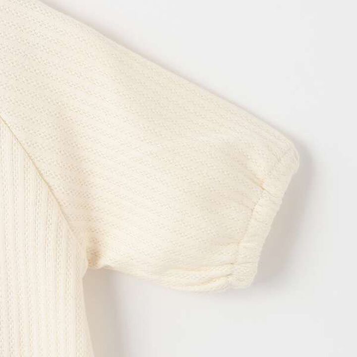 [Made in Japan] Wild Strawberry Frill Collar Newborn Wear,Pearl white, medium image number 6