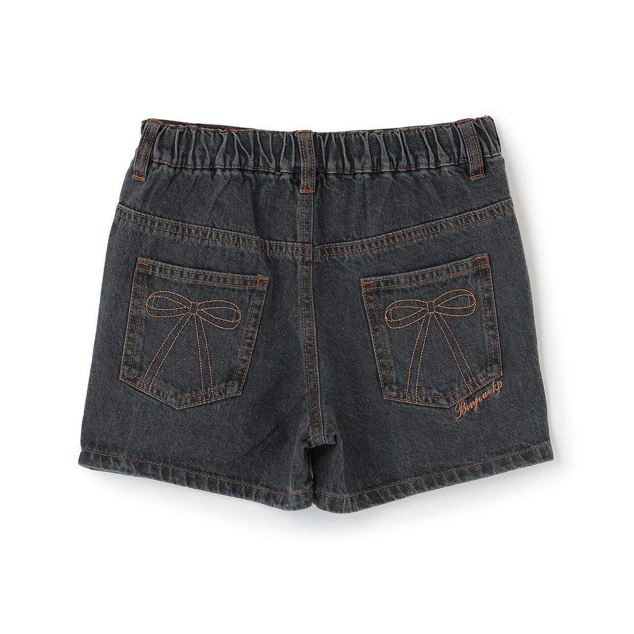 Rhinestone Denim Shorts,Navy, large image number 1