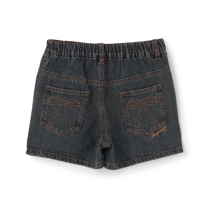 Rhinestone Denim Shorts,Navy, medium image number 1