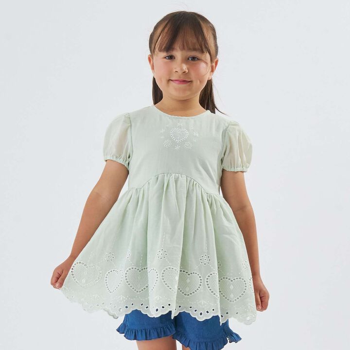 [100% Cotton] Cutwork Lace Tunic,Mint, medium image number 6