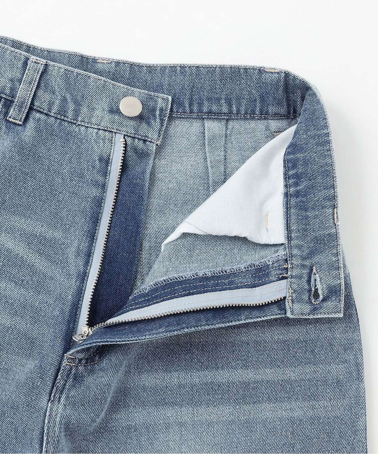 Lace Pocket Denim Pants,Deep blue, large image number 8