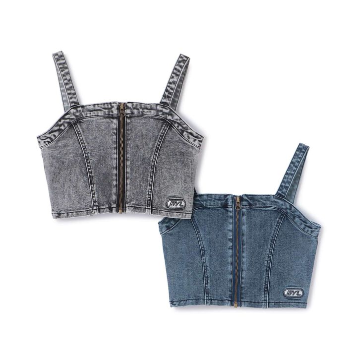 Denim Bustier,Blue, medium image number 3