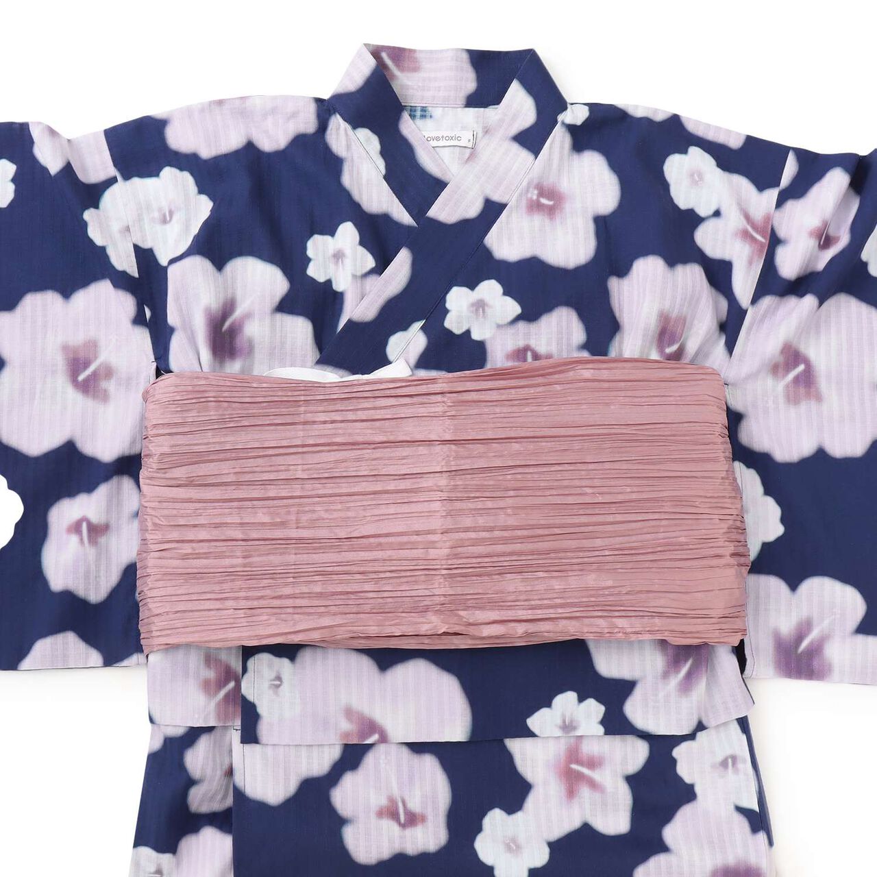 Floral Pattern Two-Piece Yukata,Pearl white, large image number 25