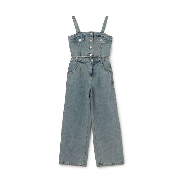 [LTXC] Denim Pants and Bustier Set,Black, medium image number 3