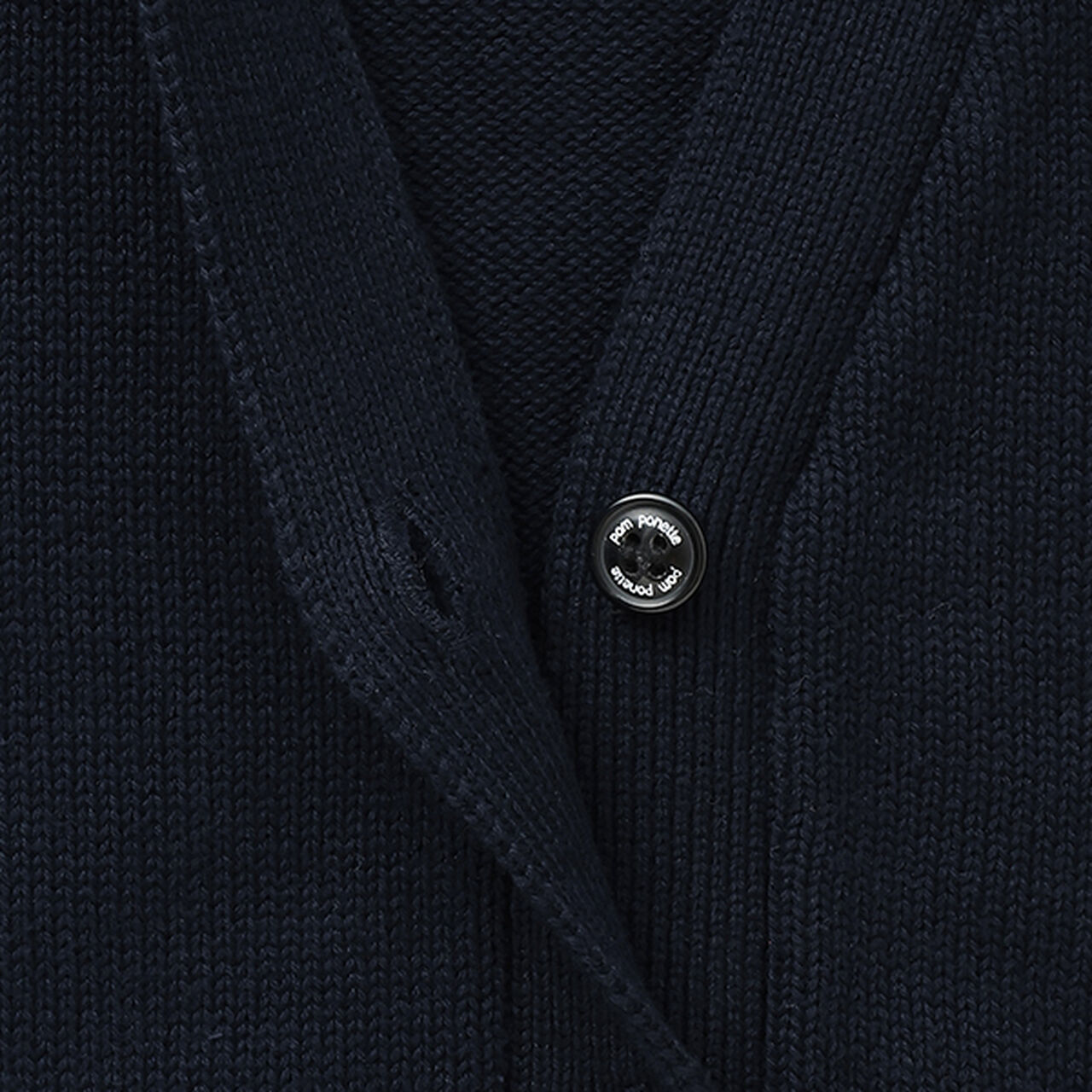 Cotton Knit V-Neck Cardigan,Navy, large image number 5