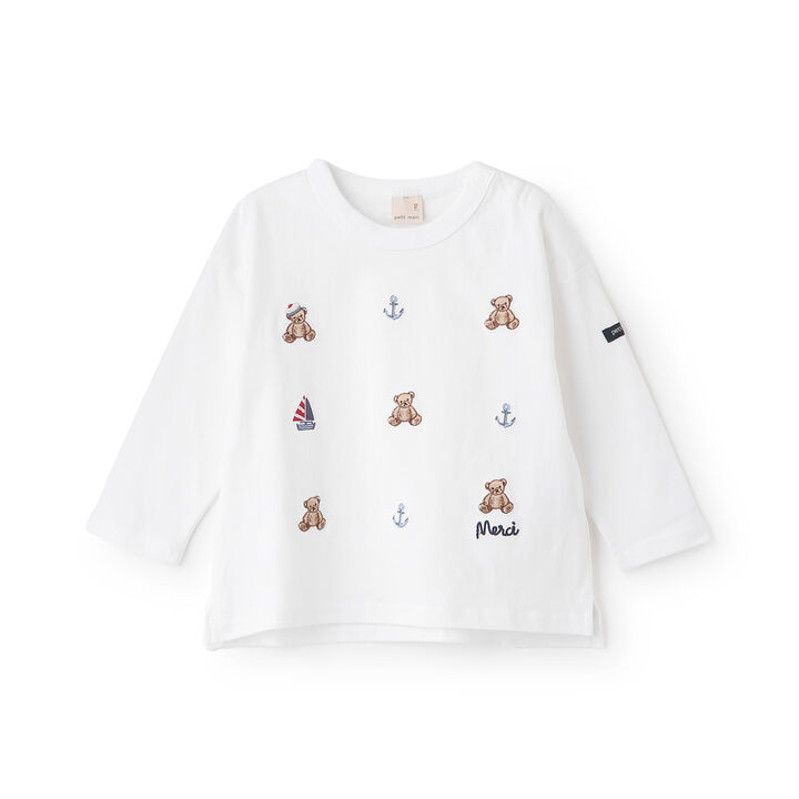 Link Bear Embroidery Marine Long-Sleeve T-Shirt,Navy, medium image number 3