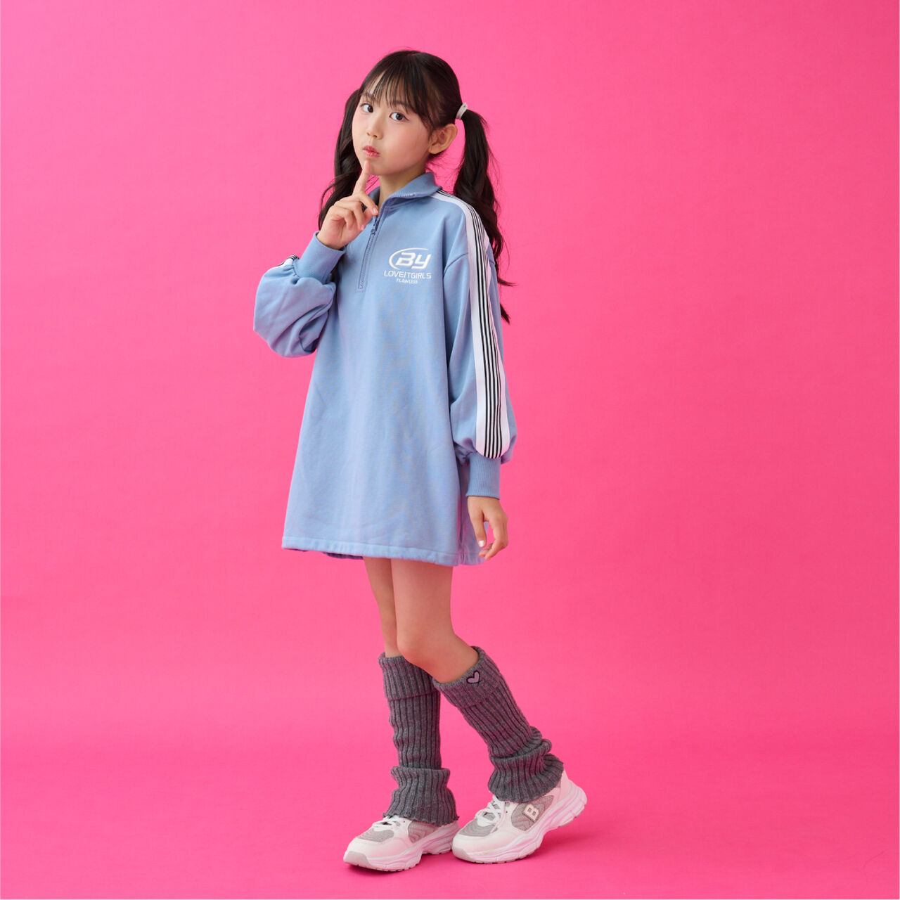 Half-Zip Tunic,Navy, large image number 3