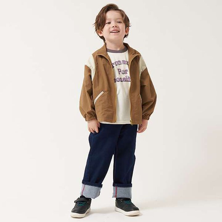 Water-Resistant Color Block Windbreaker,Deep red, medium image number 13