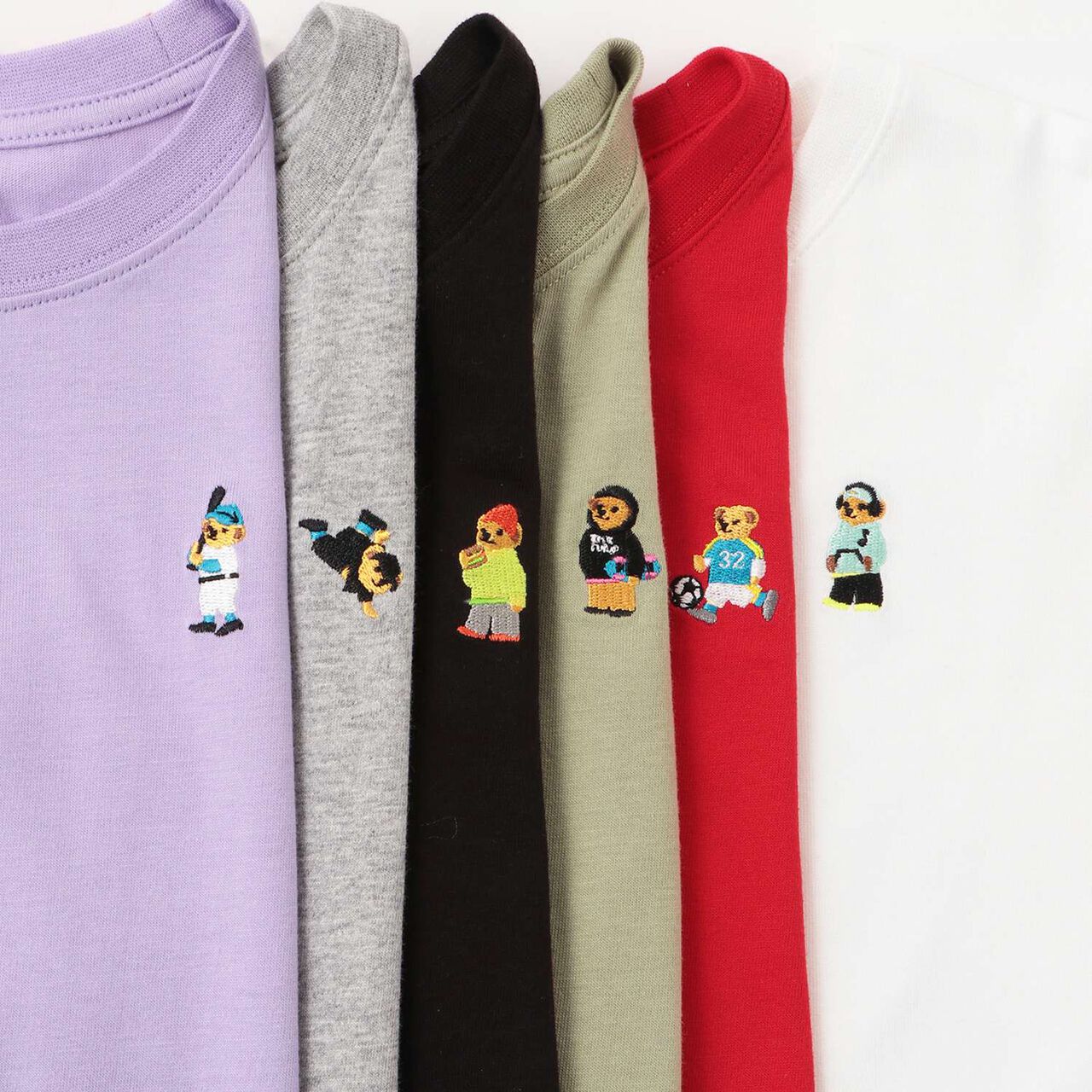 Bear One-Point Long Sleeve T-Shirt,Off white, large image number 3