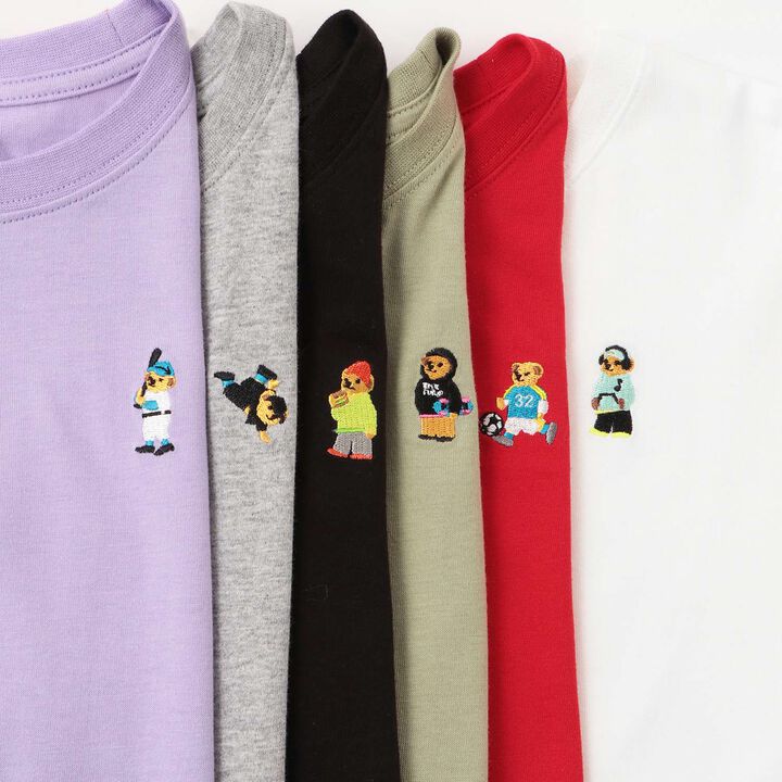 Bear One-Point Long Sleeve T-Shirt,Off white, medium image number 3