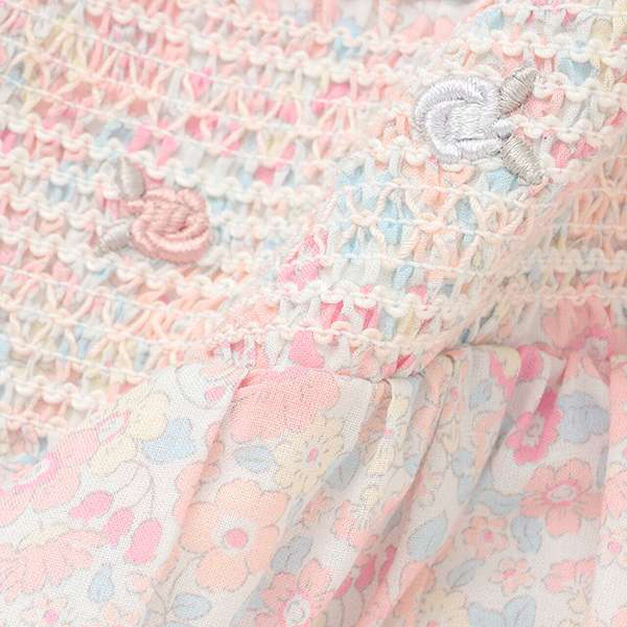 [Link] Smocked One-Piece Dress,Light gray, large image number 9