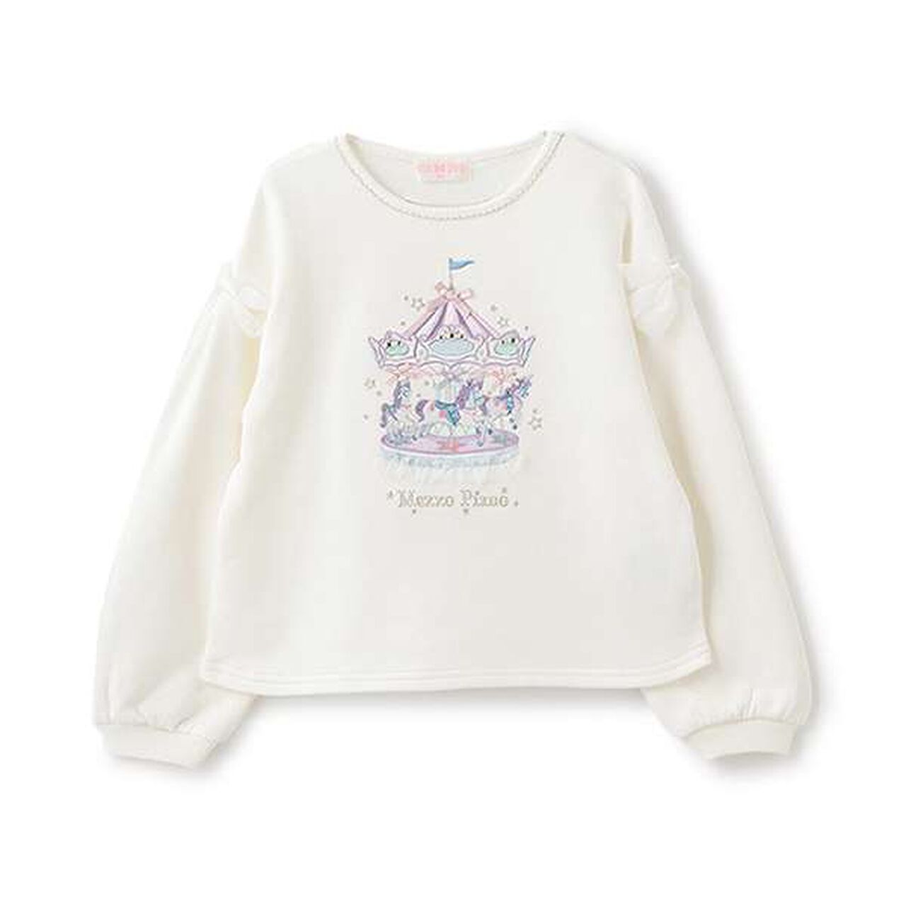 Merry-Go-Round Sweatshirt,Off white, large image number 0