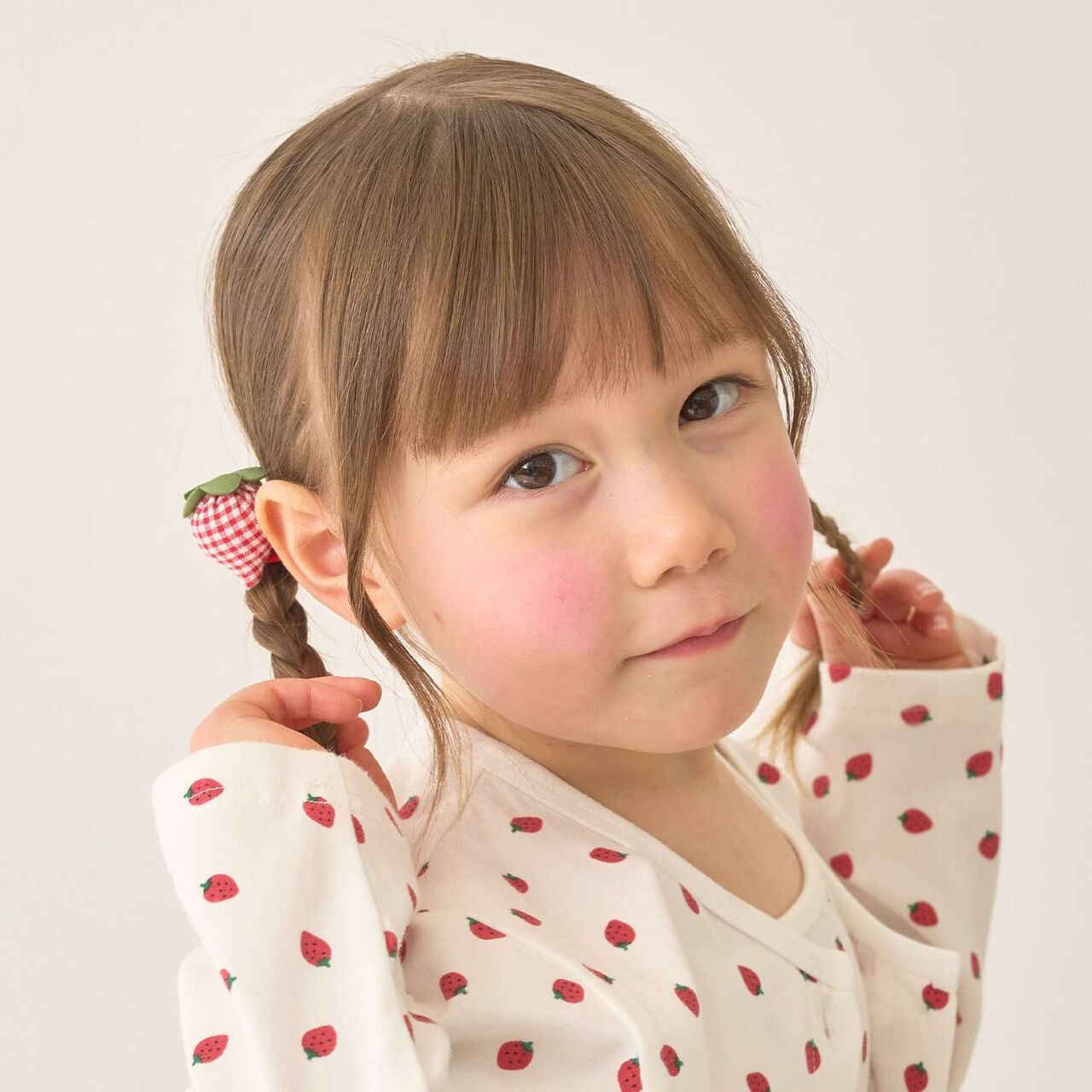 Puffy Strawberry Hair Ties (Set of 2),Yellow, large image number 7