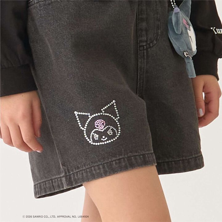 [Sanrio Characters] Denim Shorts,Black, medium image number 8