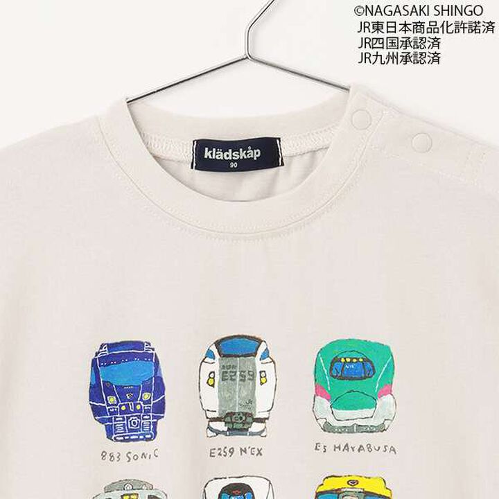 正面電車瘋狂色彩短袖T恤,淡灰色, medium image number 17