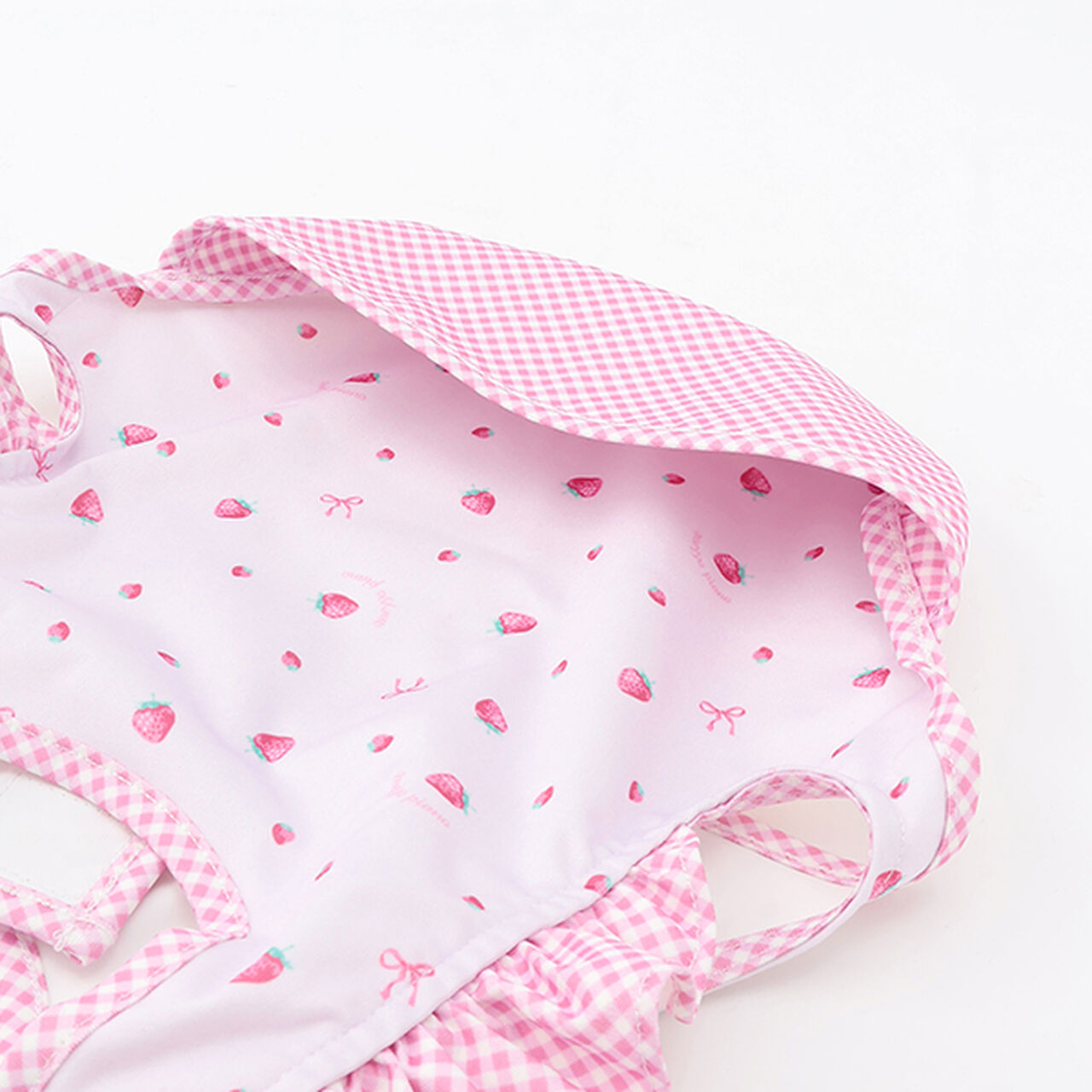Strawberry Pattern Bib,Light pink, large image number 5