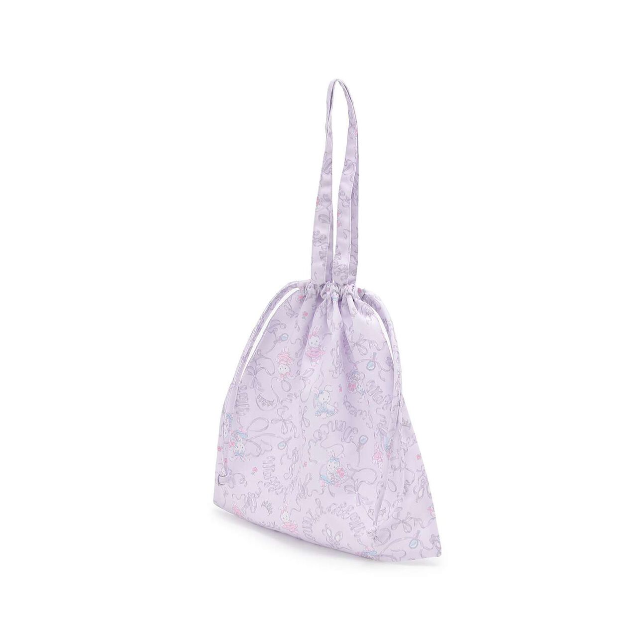 Ballet Bunny Print Mesh Change Pouch,Lavender, large image number 2