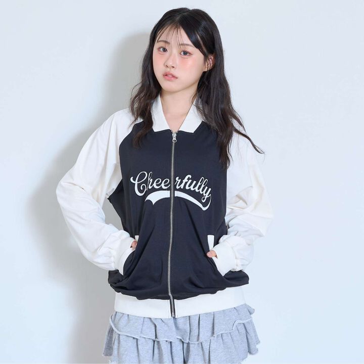 [High-Spec Outerwear] Varsity Jacket,Black, medium image number 8