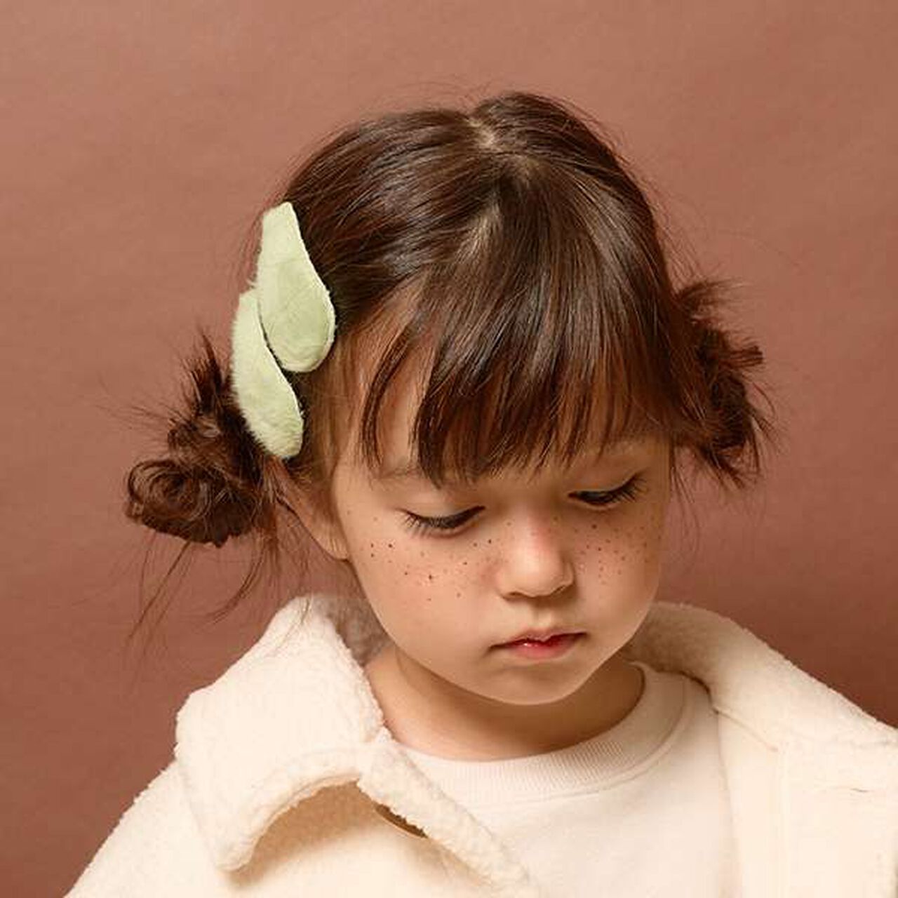 Fluffy Hair Clip 2-Piece Set,Mint, large image number 6