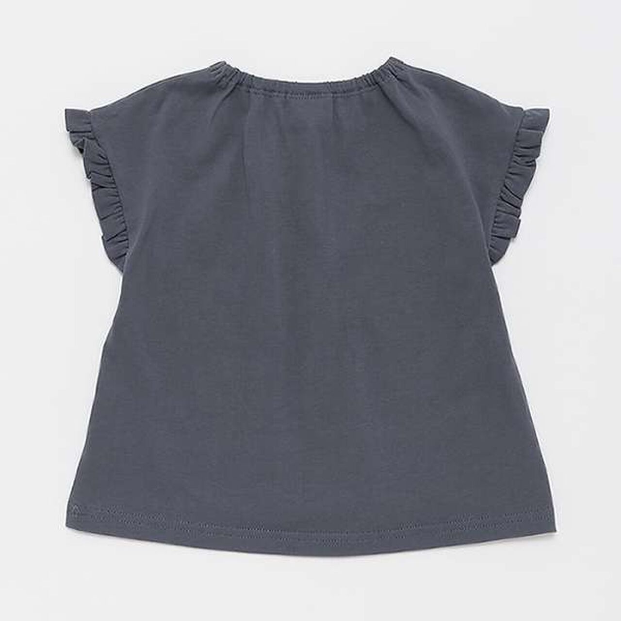 Ruffled Sleeve T-Shirt,Ivory, large image number 1