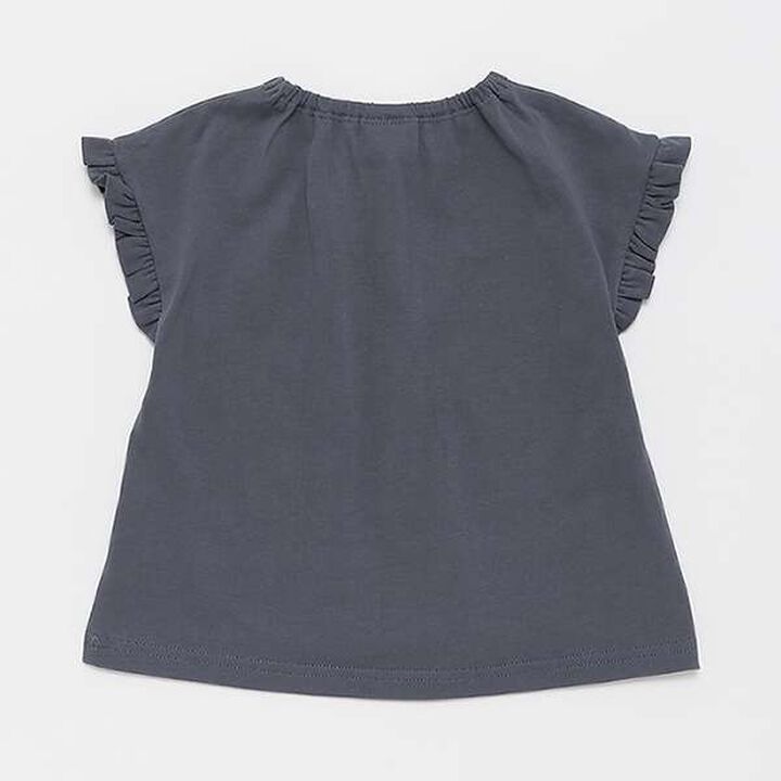 Ruffled Sleeve T-Shirt,Ivory, medium image number 1