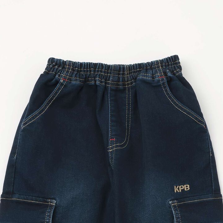 Stretch Denim Cargo Pants,Navy, medium image number 2