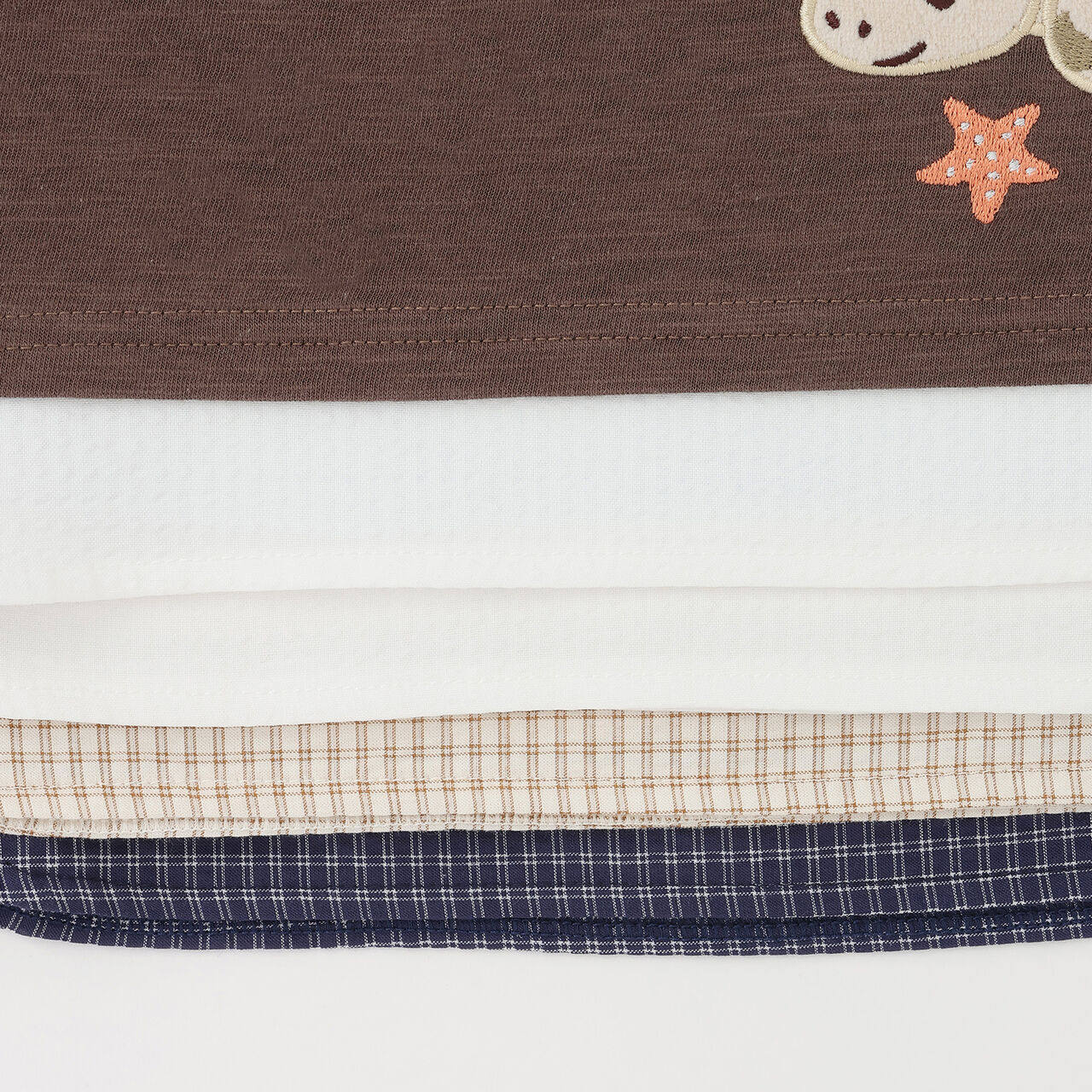 [Cool Touch] Marine Friends Appliqu&eacute; Short Sleeve T-Shirt,Golden tea, large image number 10