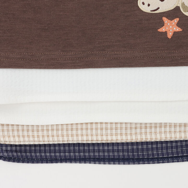 [Cool Touch] Marine Friends Appliqu&eacute; Short Sleeve T-Shirt,Golden tea, medium image number 10