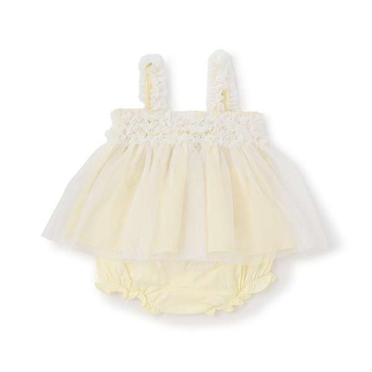 Tulle Camisole Dress + Bloomers Candy Wrapping,Cream, large image number 1