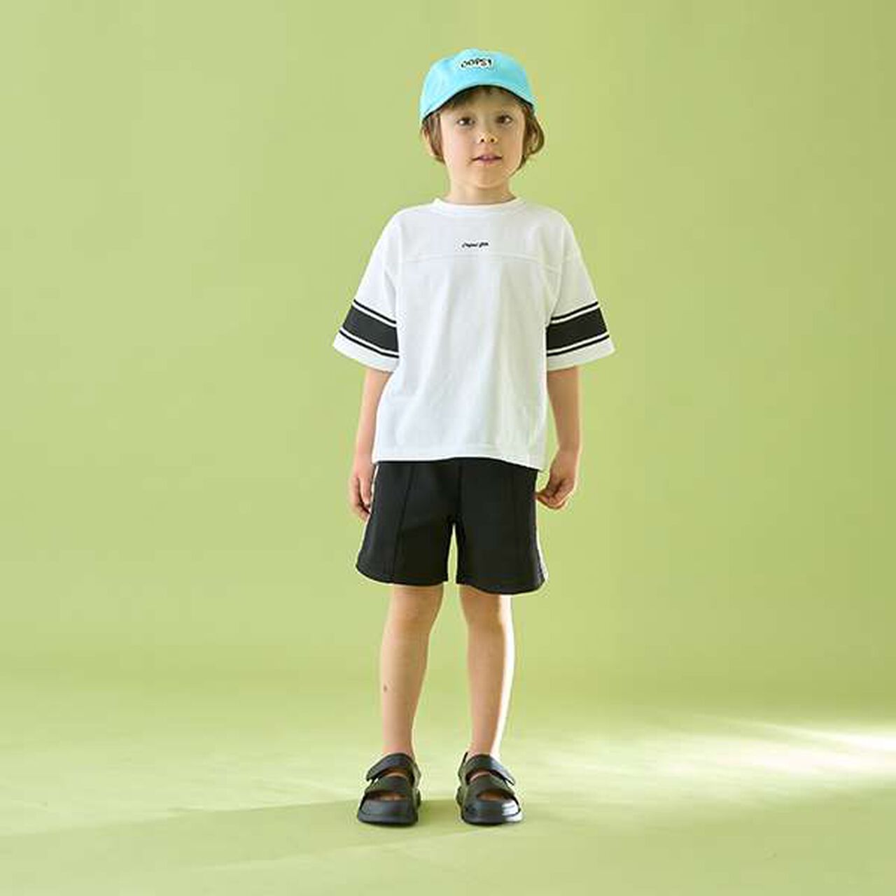 [Reversible] Line Print T-Shirt (Comfortable Jersey Fabric),Deep blue, large image number 2