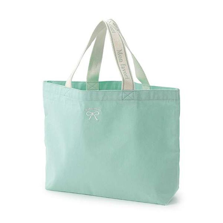 [GOOD PRICE] Recycled Cotton Ribbon Embroidery Tote,Lavender, medium image number 9