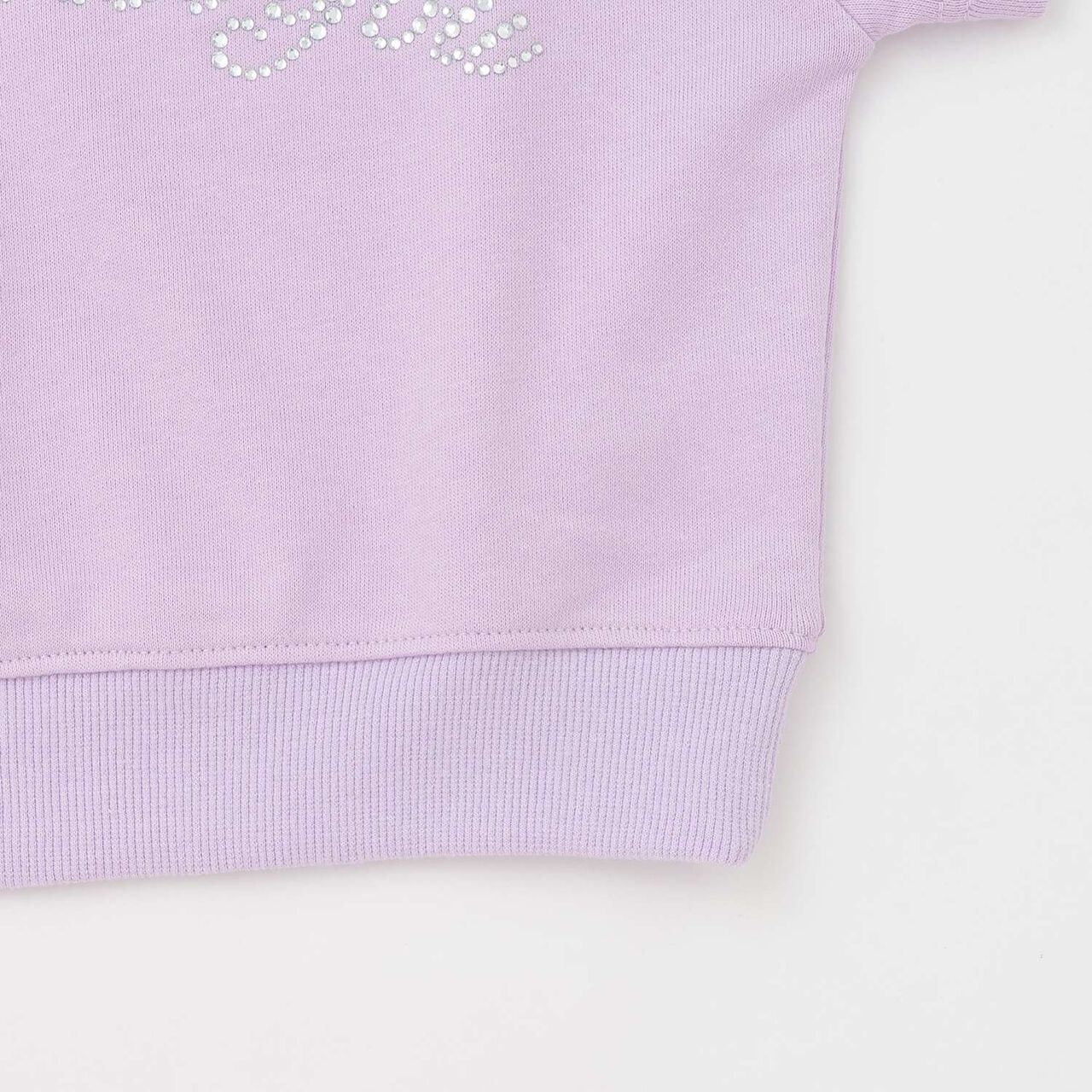 Rhinestone Logo One-Shoulder T-Shirt Outfit Set,Lavender, large image number 16