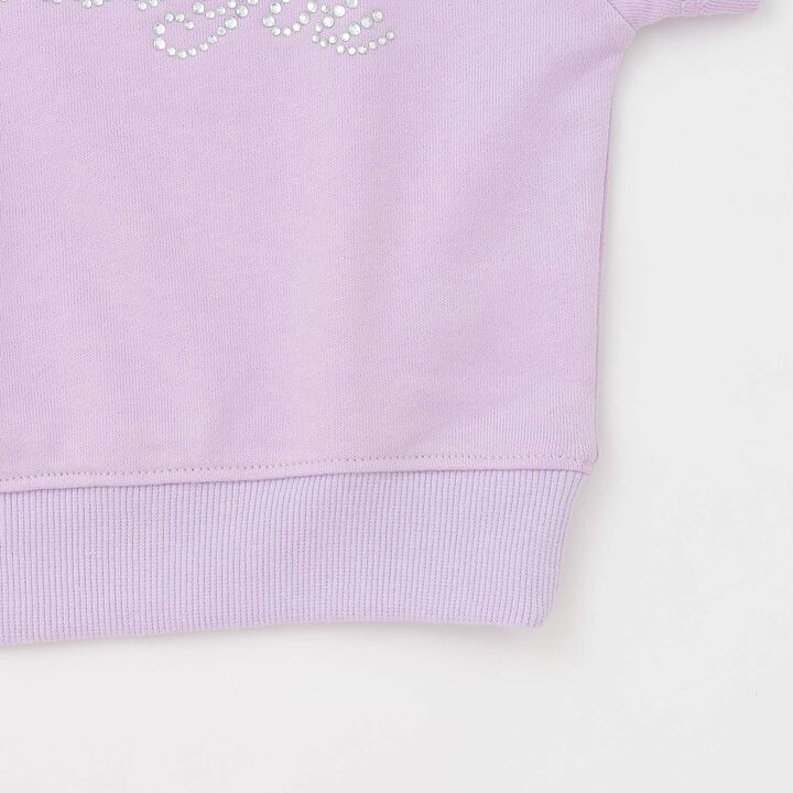 Rhinestone Logo One-Shoulder T-Shirt Outfit Set,Lavender, medium image number 16