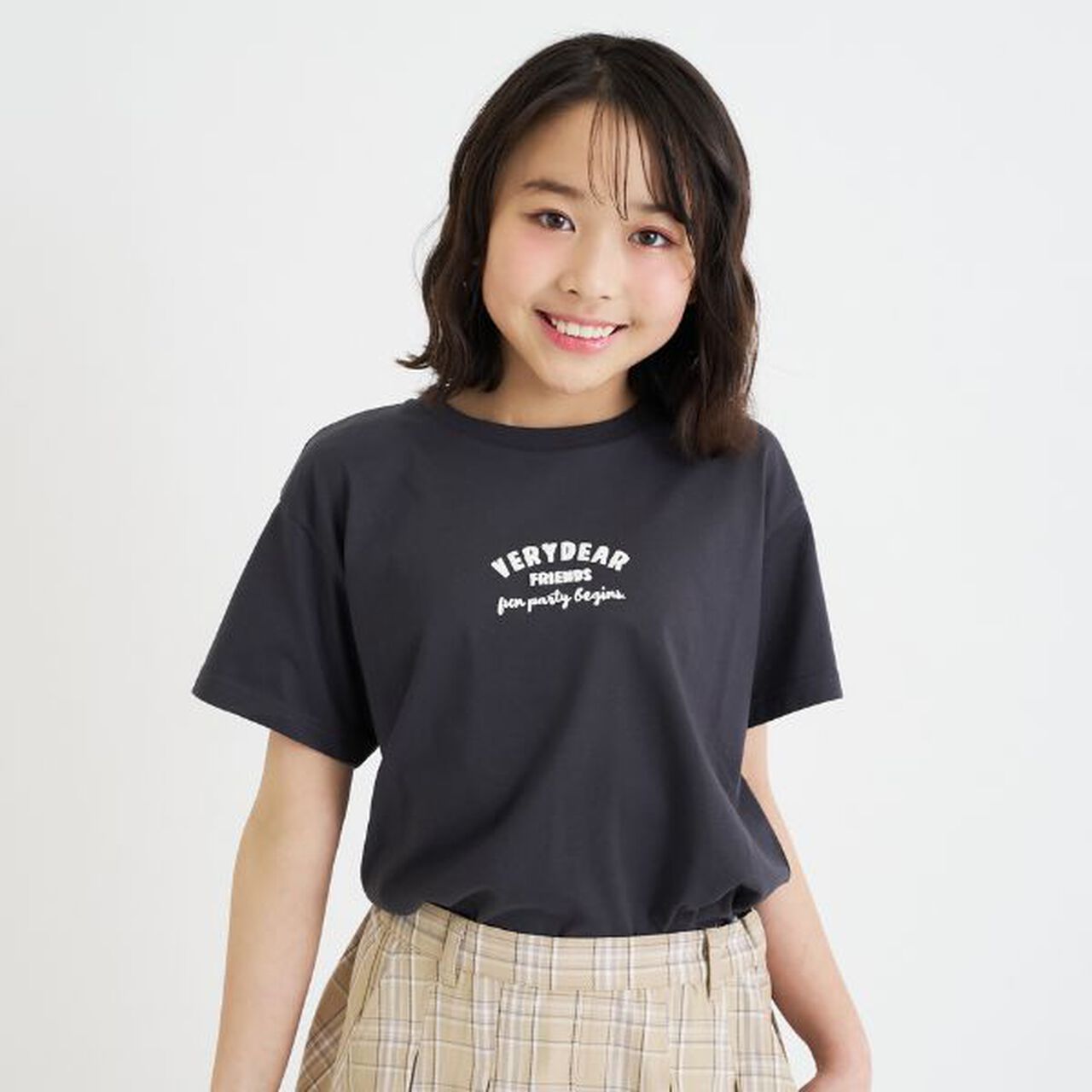 Daily Price Gradient Bear Short-Sleeve Tunic T-Shirt,Charcoal gray, large image number 14