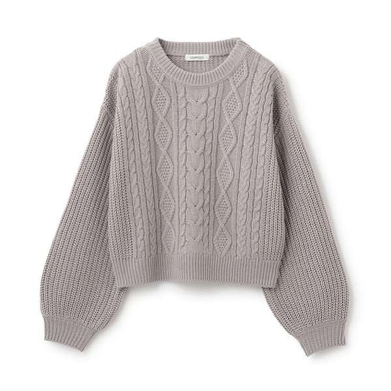 Cable Knit Pullover,Light green, large image number 12