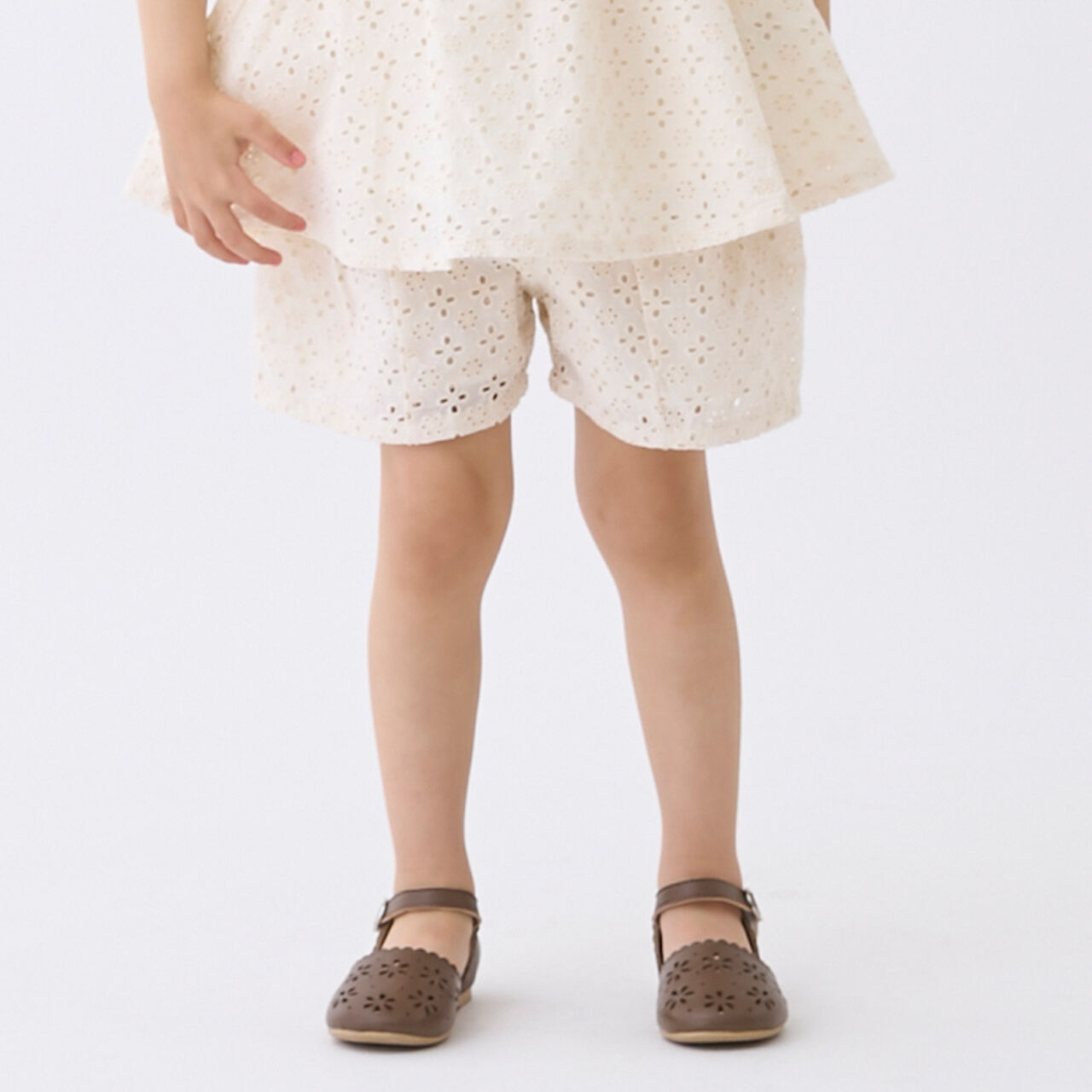 Side Gathered Lace Shorts,Orange, large image number 3