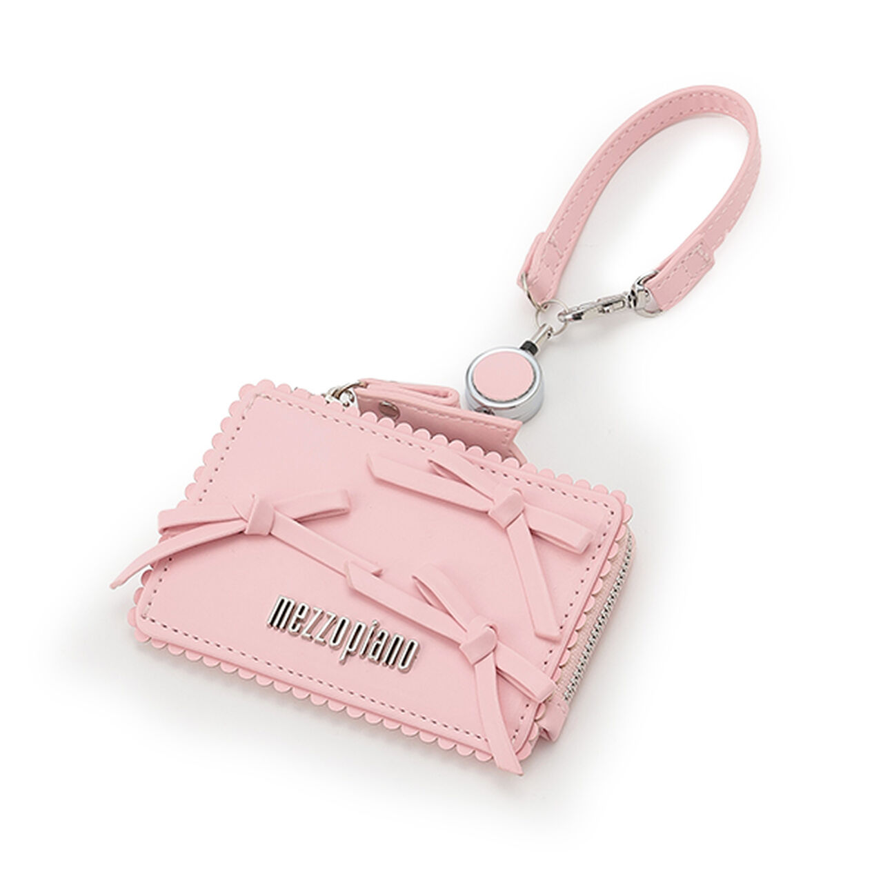 Ribbon Scallop Card Holder,Light pink, large image number 0