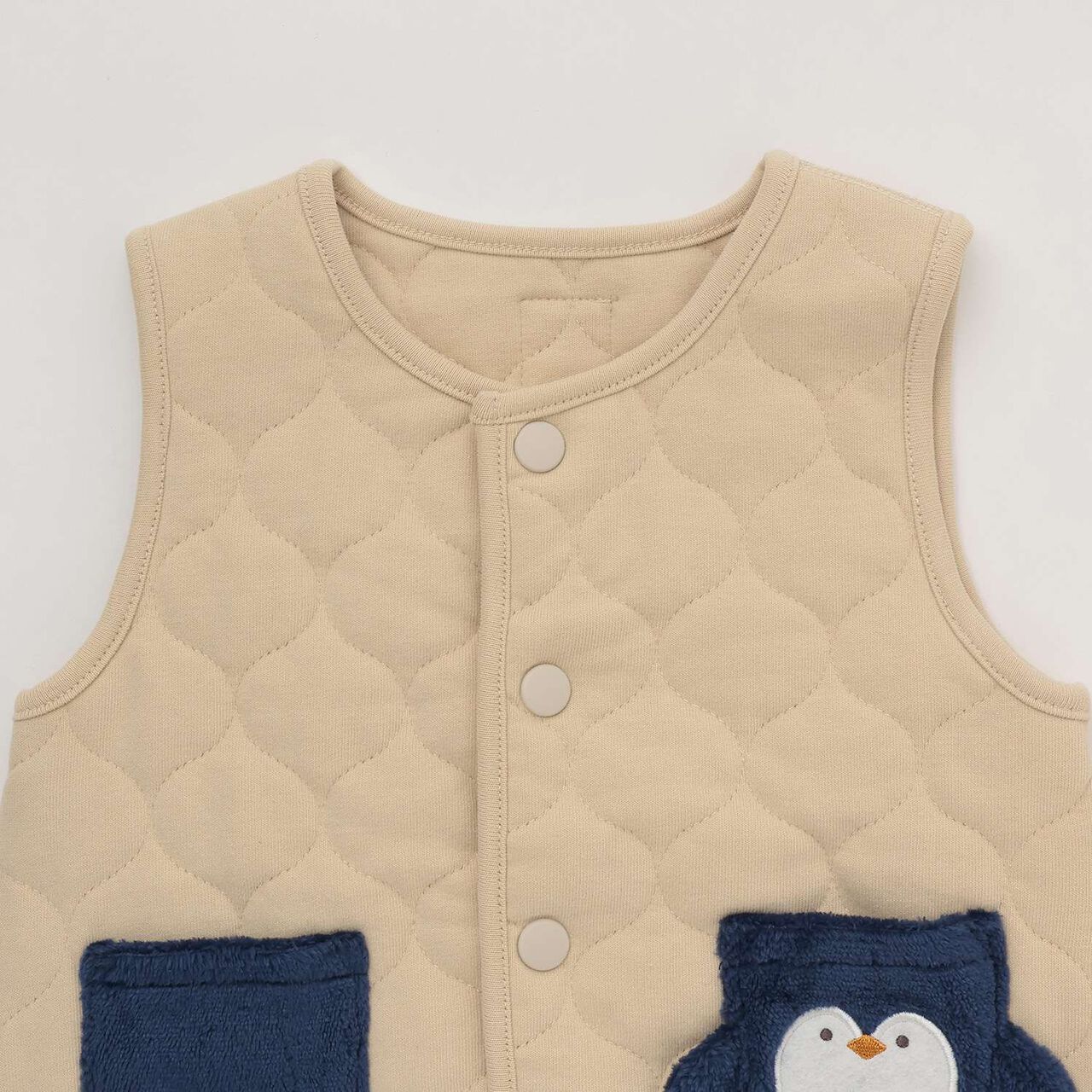 Penguin Pocket Vest,Beige, large image number 2
