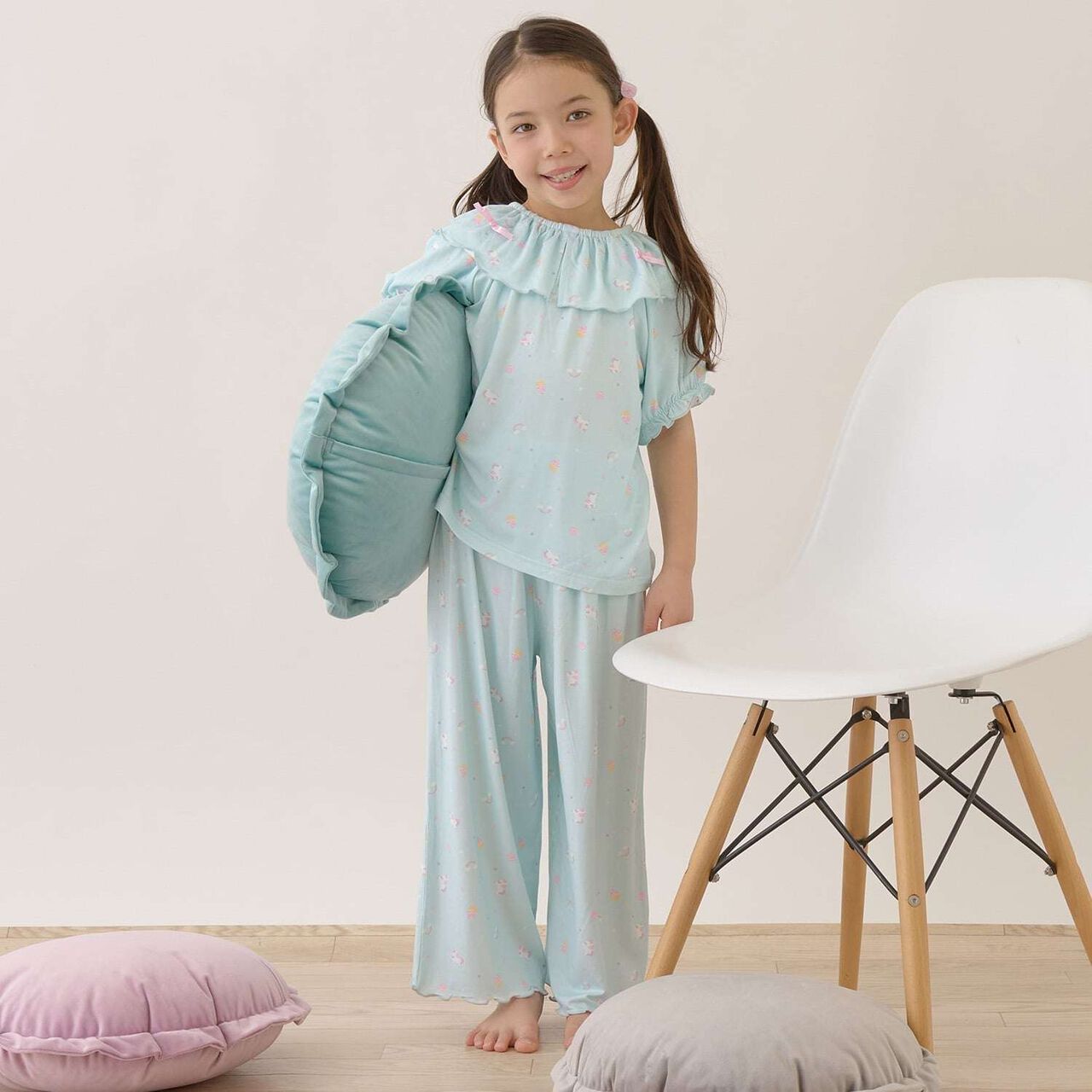 [正反皆可穿] [接觸涼感] 清涼舒適睡衣 [兒童服裝] [童裝] [女孩],暗紅色, large image number 25