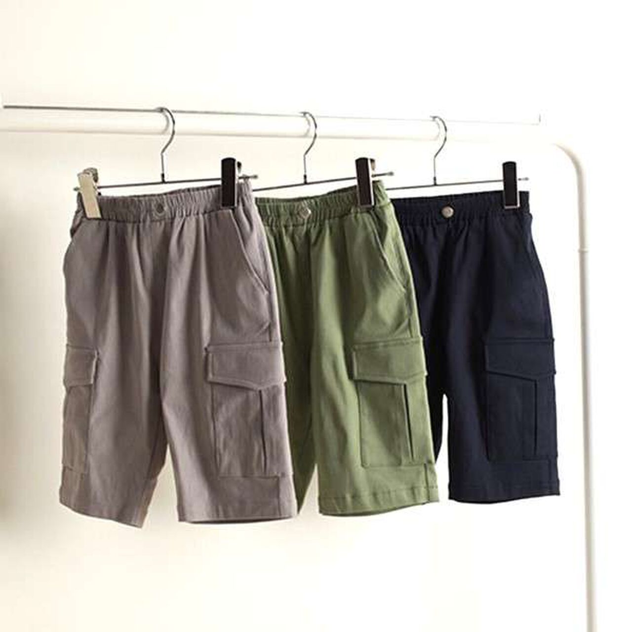 Cargo Half Pants,Light gray, large image number 1
