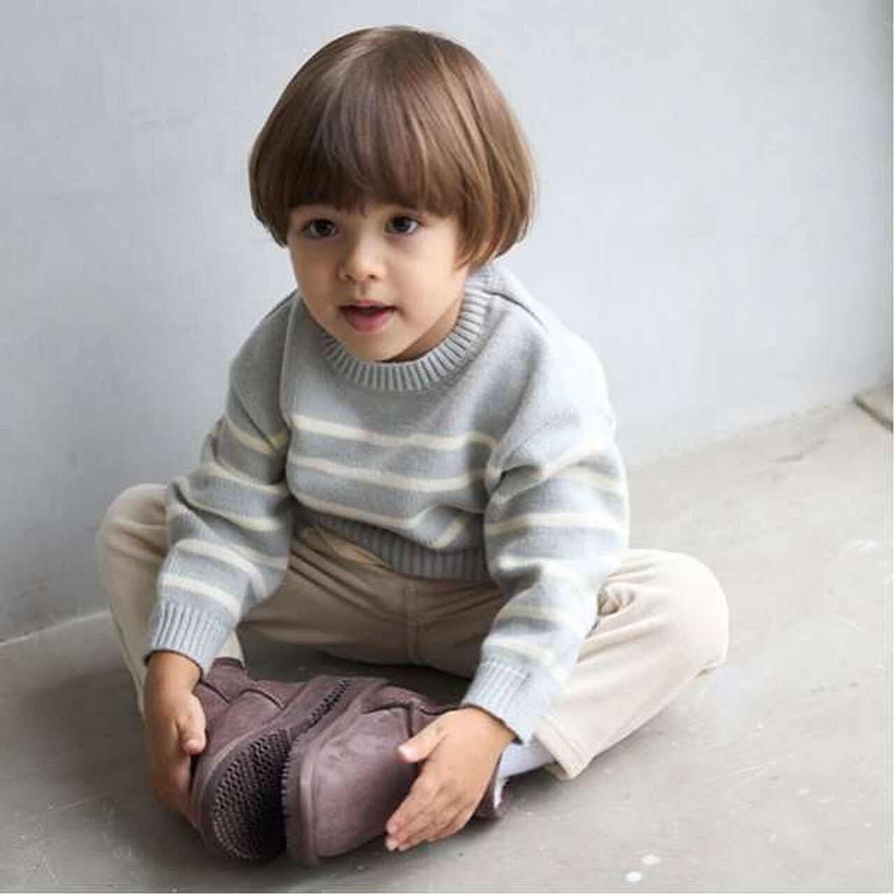 Washable Striped Knit,Light green, large image number 11