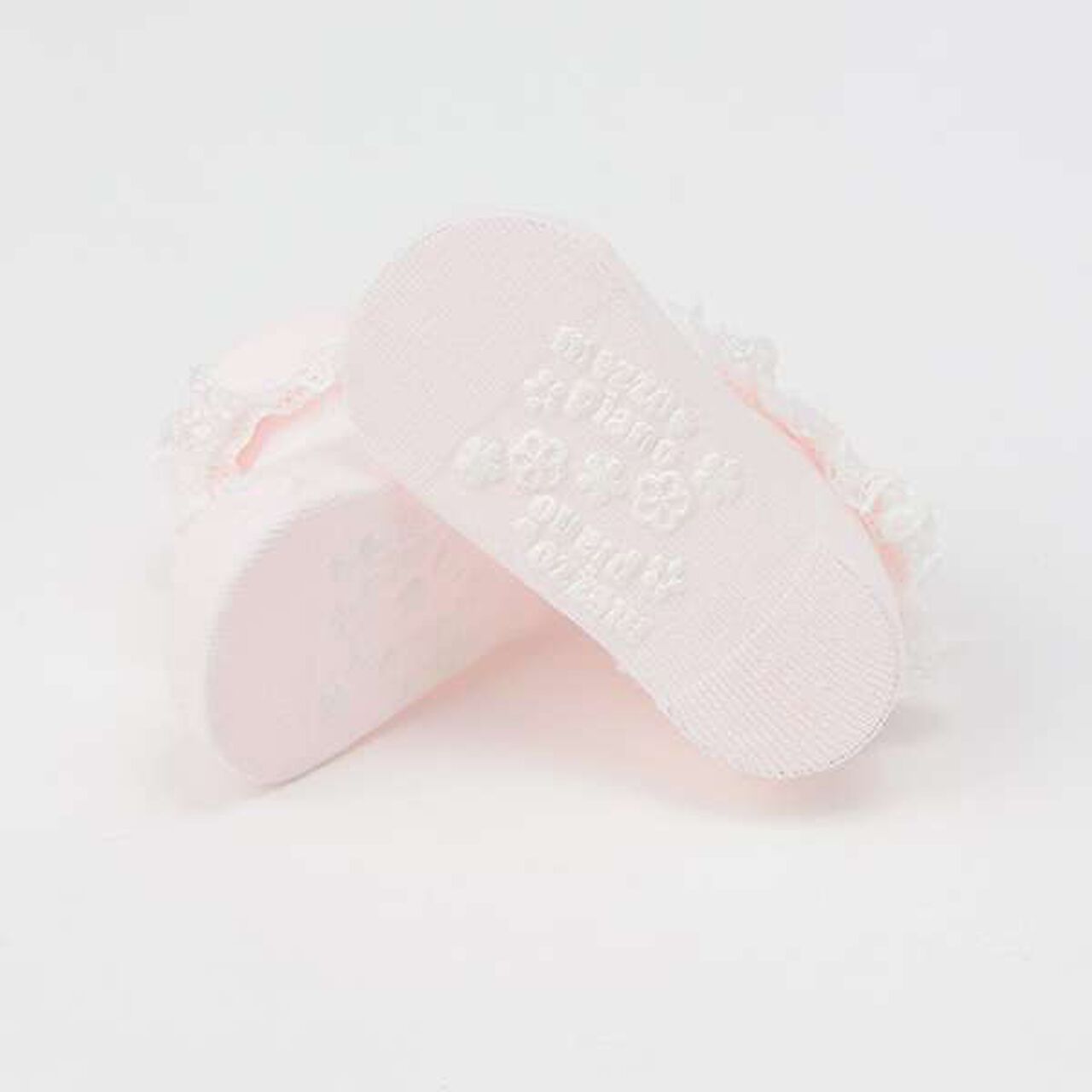 Lace Logo Embroidery Socks,Off white, large image number 5