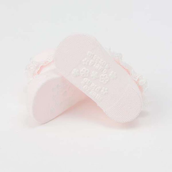 Lace Logo Embroidery Socks,Off white, medium image number 5