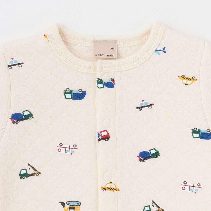 Quilted Car Pattern 2 WAY All-in-One,Off white, medium image number 3