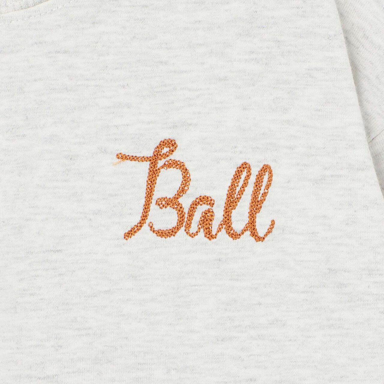 Ball Appliqu&eacute; Long-Sleeve T-Shirt,Smoke white, large image number 10