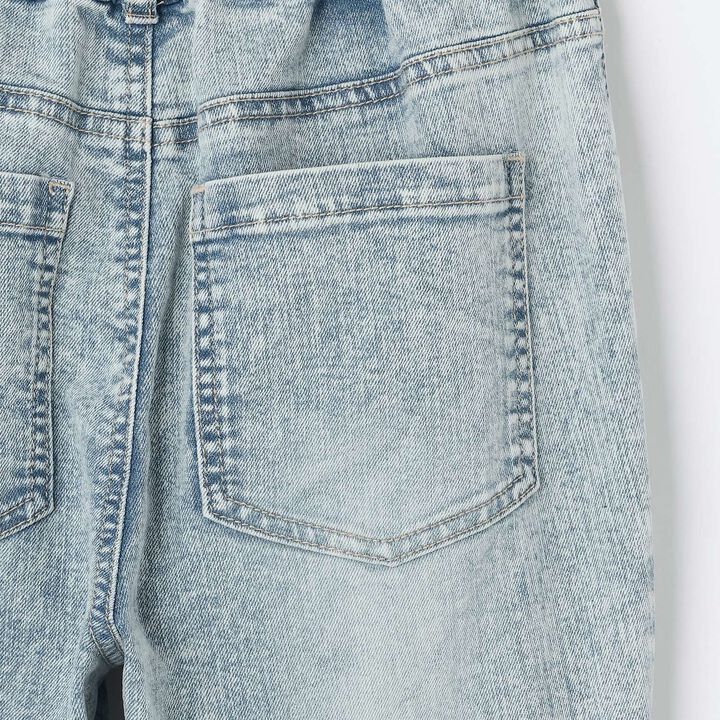 Lace-Up Ribbon Flare Denim Pants,Gray, medium image number 14